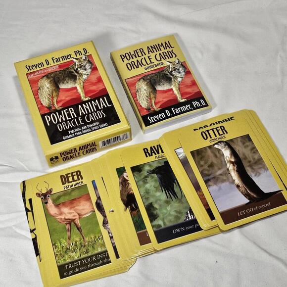 Other - Power Animal Oracle Cards - Steven D. Farmer 44 Card Deck With Book